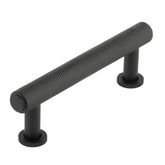Burlington Piccadilly Knurled Cabinet Handles 96mm  Black - Burlington Range